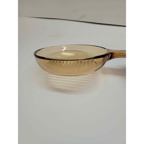Corning Ware Visions 7 Inch Waffle Bottom Fry Pan Skillet Amber Vintage France - Picture 4 of 4